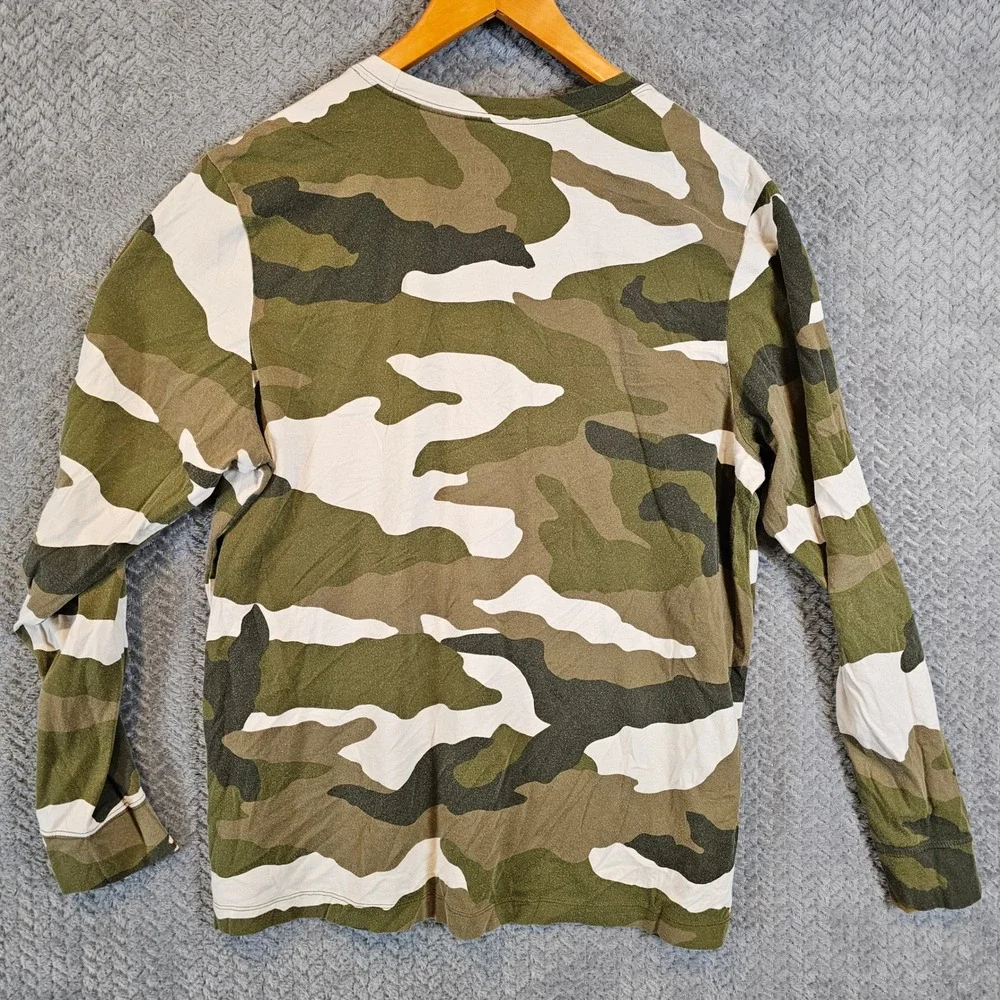 Nike Mens Long Sleeve Camouflage Graphic T-Shirt Green‎ Camo Futura Logo XL